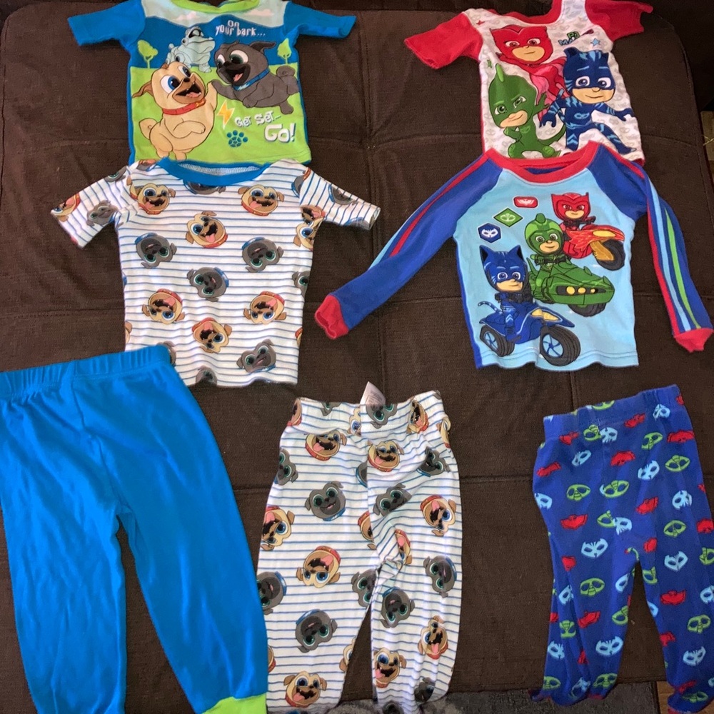 Boys pj mask and puppy dog pals pajama sets
